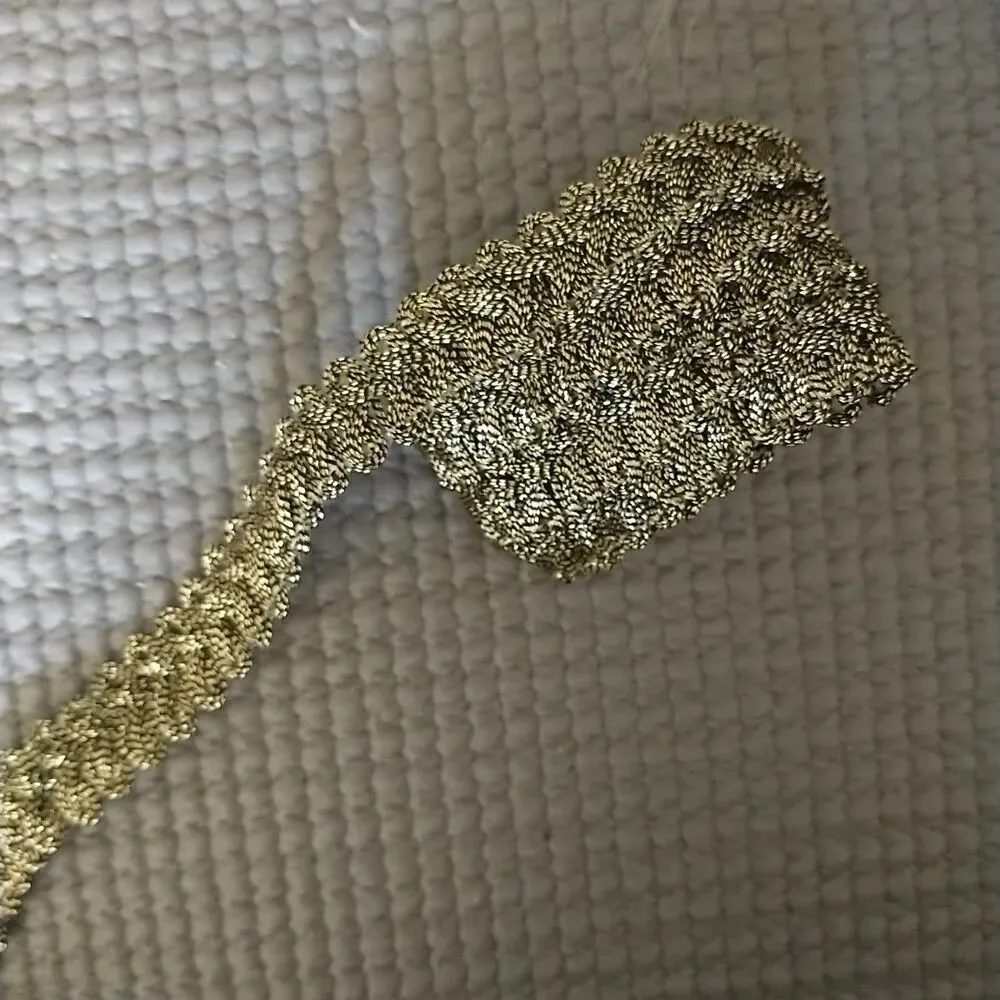 Vtg 7x Lot of Lace Trim White Cream Gold Various Lengths Sewing Craft